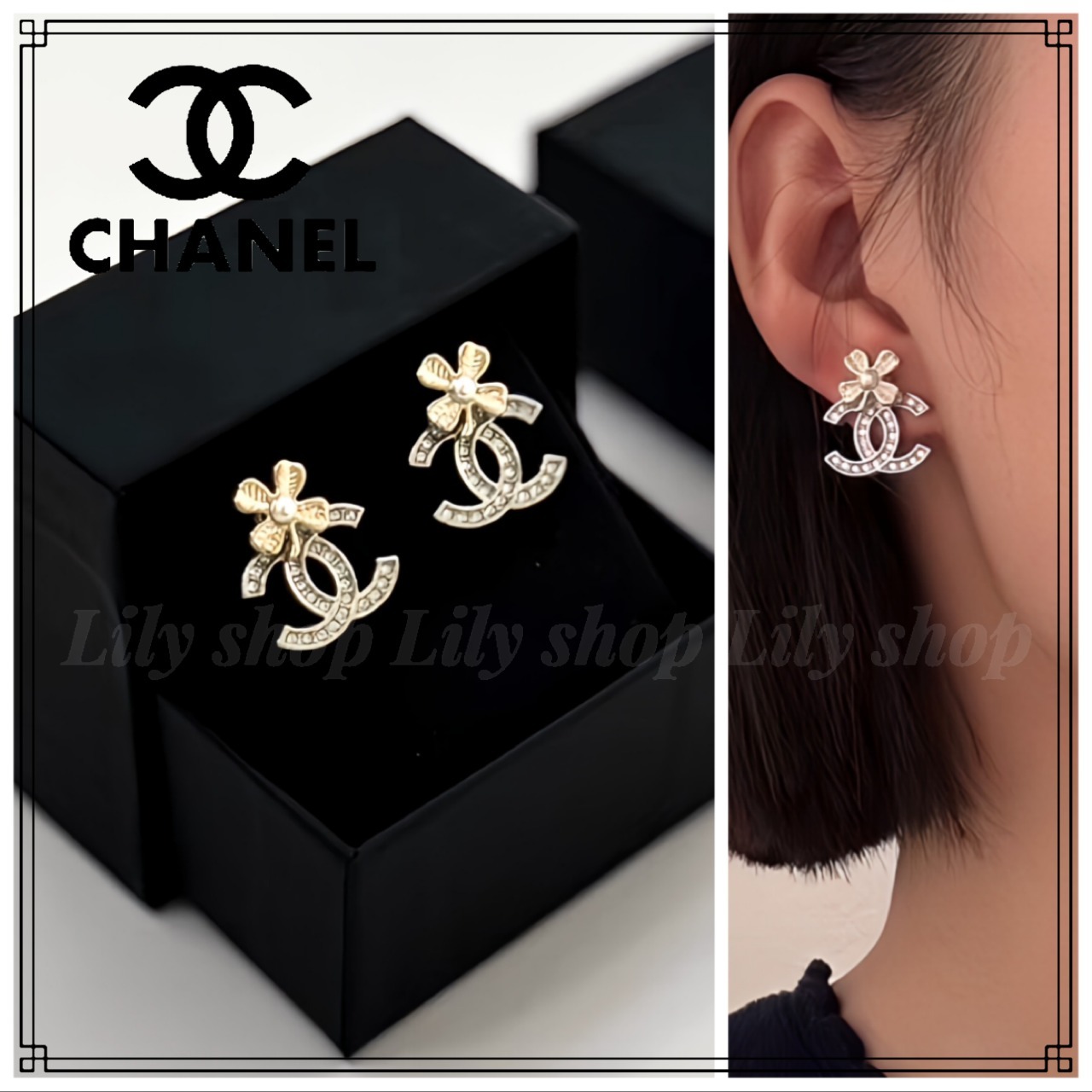 フェミニンな印象に♡【CHANEL】CCロゴピアス