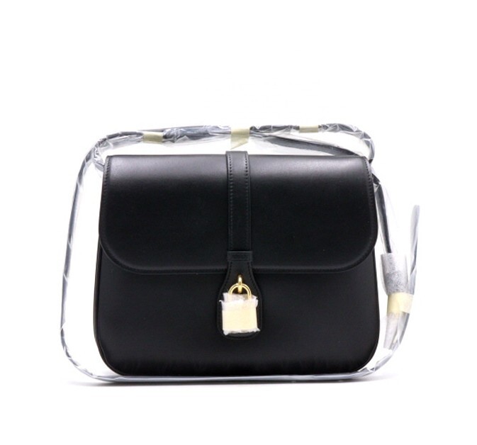 Celine 未使用 美品 ブラック タブ ミディアム ショルダーバッグ