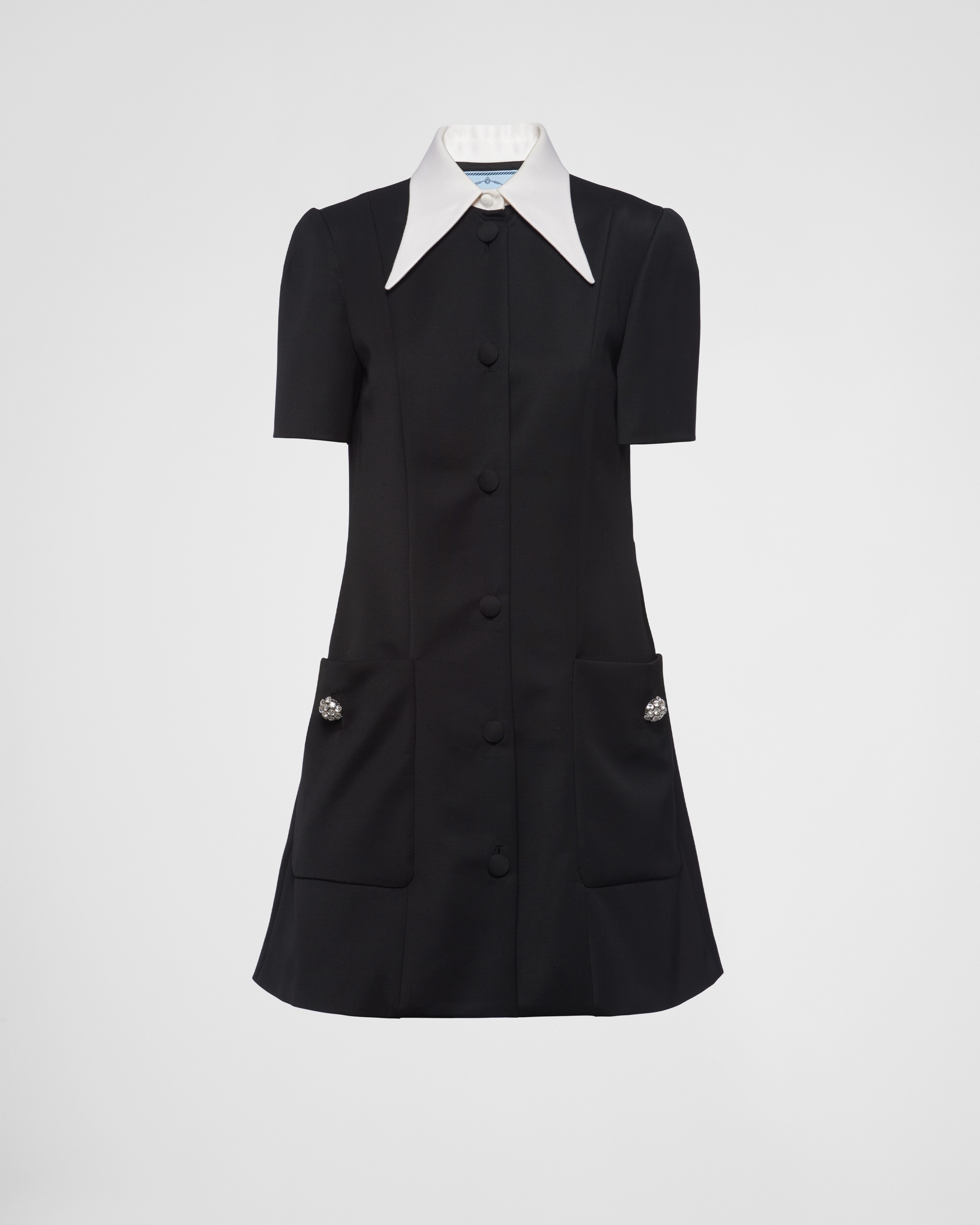 【プラダ・PRADA】Satin wool mini-dress