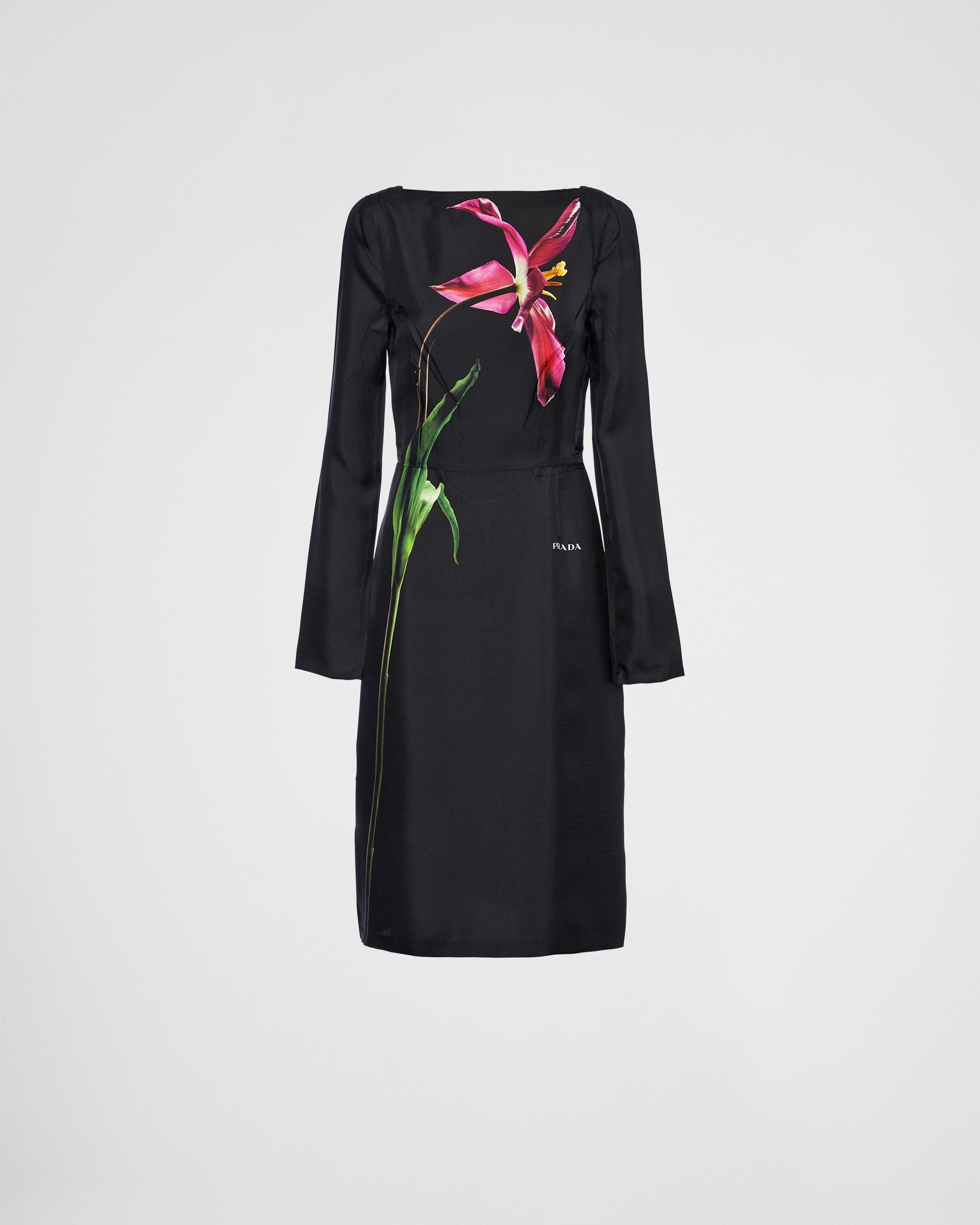 【プラダ・PRADA】Printed twill dress