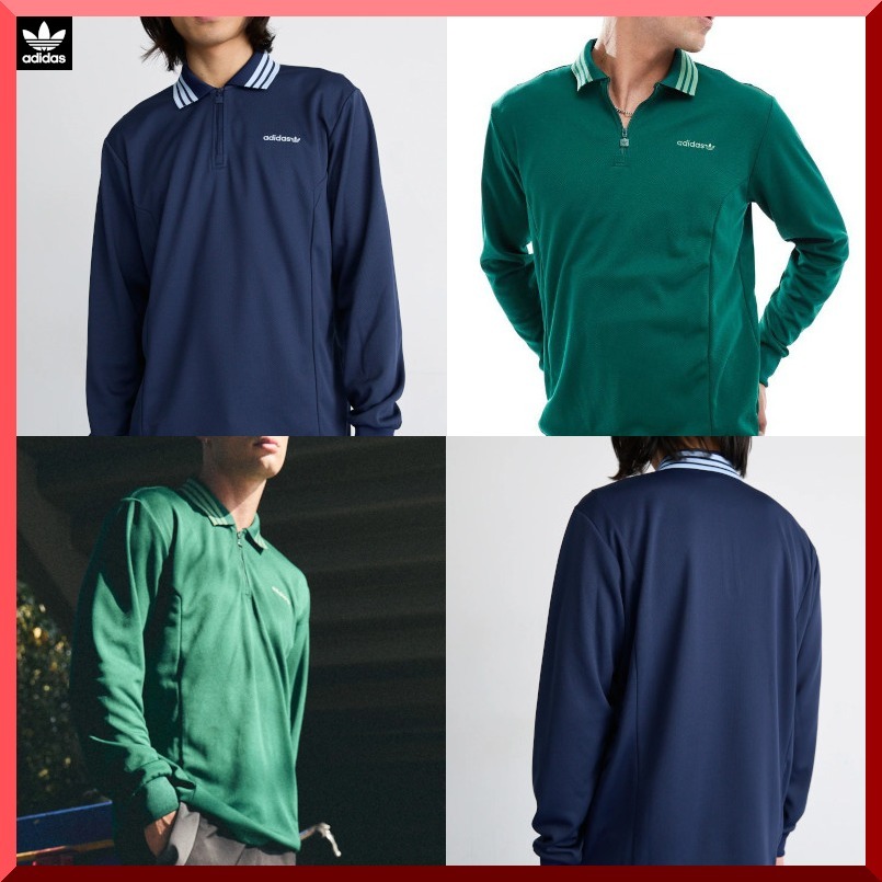 レトロ【Adidas Originals】Half Zip ポロシャツ 関税/送料込み