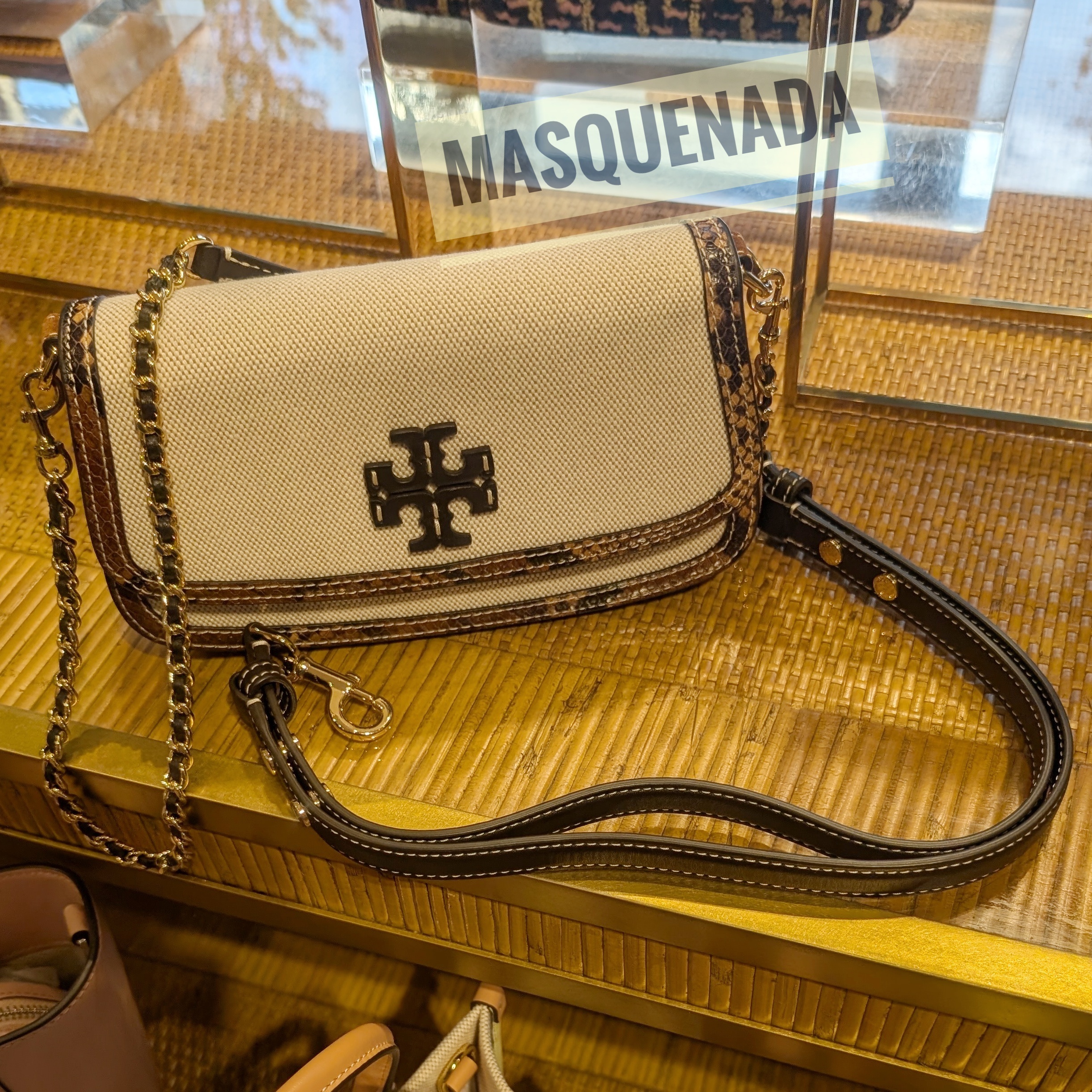 セール☆Tory Burch☆BRITTEN CANVAS CONVERTIBEL ショルダー2