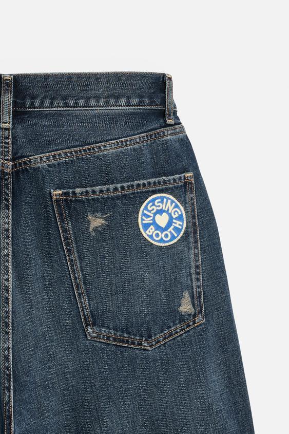 ZARA HARRY LAMBERT ダメージ加工 バギーデニムパンツ ジーンズ