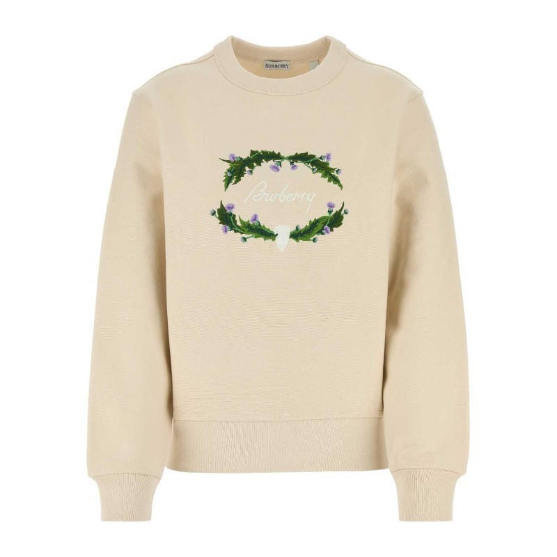 その他 Burberry SS25 Sand cotton blend sweatshirt (8097920 C1409)