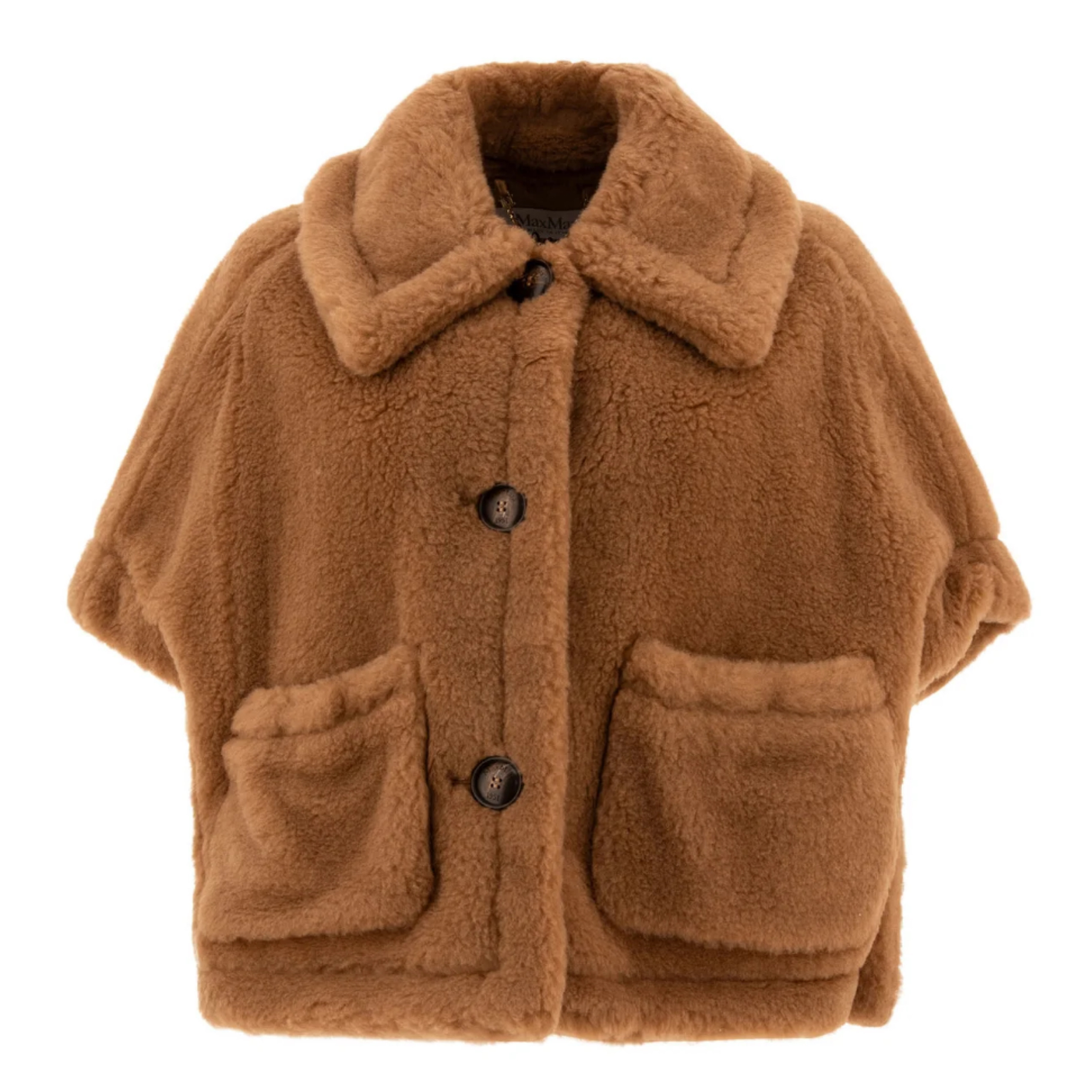Max Mara TARZO Teddy Fabricポンチョ・ケープジャケット