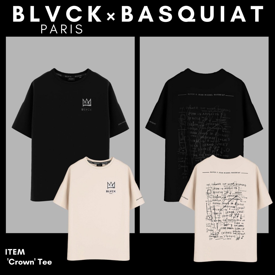 コラボ【BLVCK PARIS×Basquiat】普段使いに☆クラウン Tシャツ