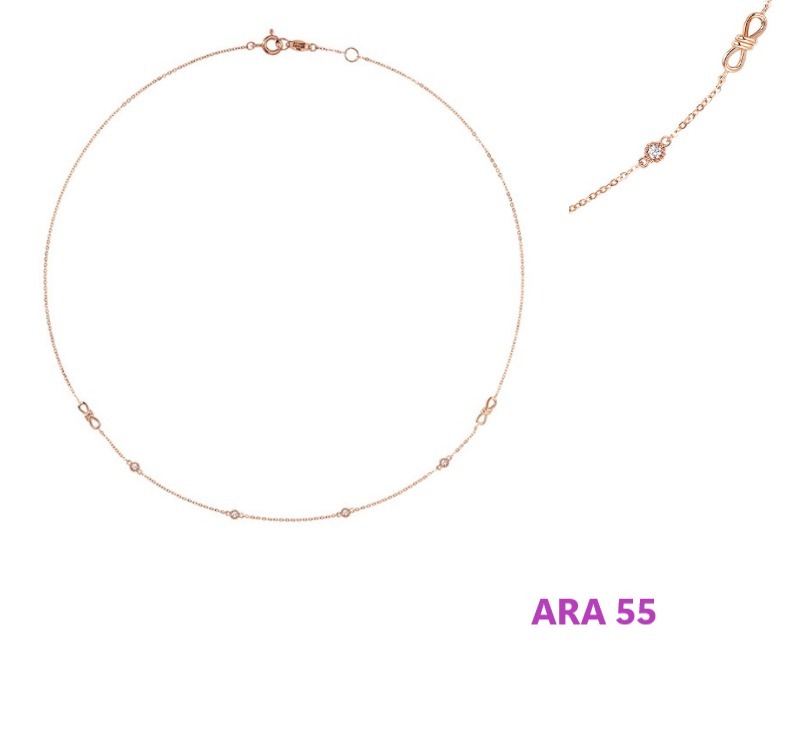STONE HENgE/送料込み/関税込み Love Knot 14K Cubic Necklace