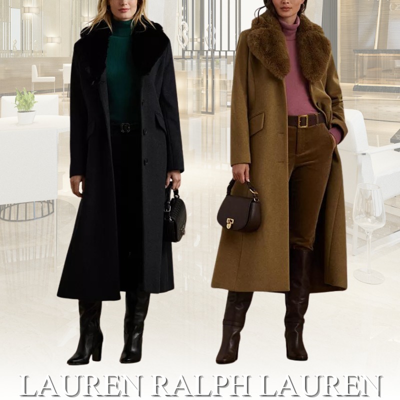 LAUREN RALPH LAUREN コート フェイクファー付き