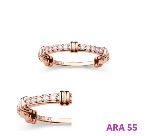 STONE HENgE/送料込み/関税込み Love Knot 14K Cubic Ring