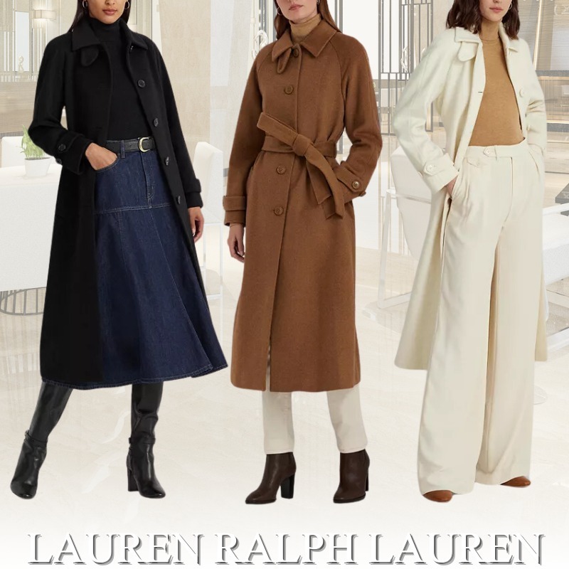 LAUREN RALPH LAUREN ローレンラルフローレン コート ベルト付き