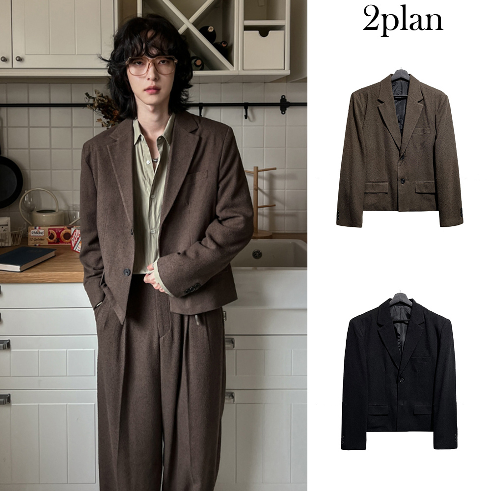 【2plan】Lowell Dust Blazer Crop ver.