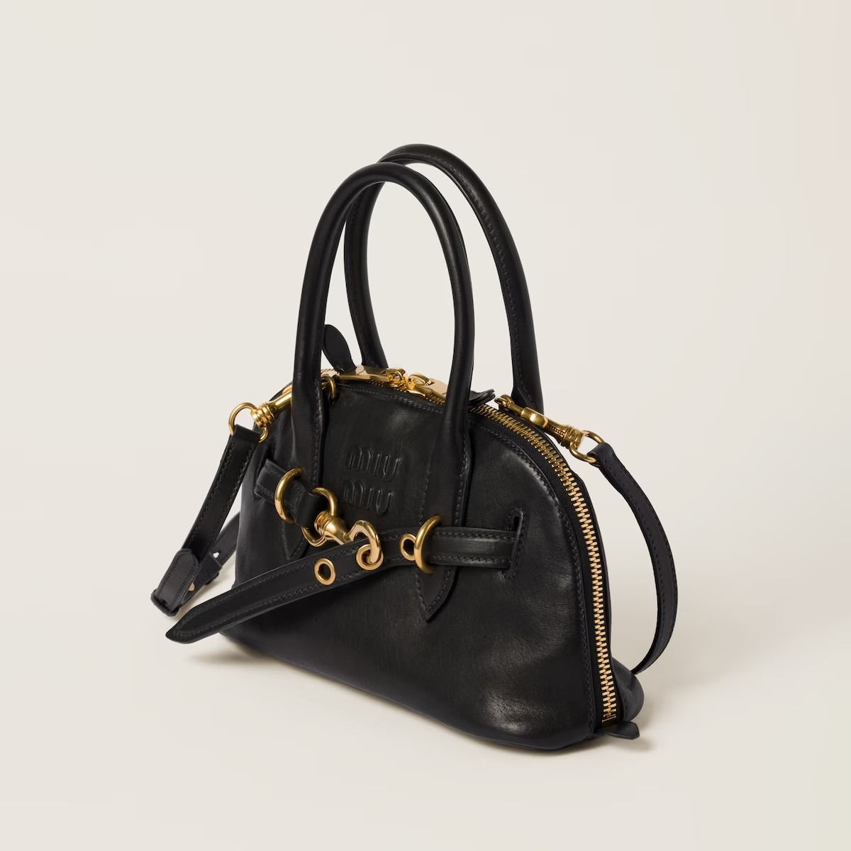 《送料無料》 MIU MIU Nappa leather satchel bag