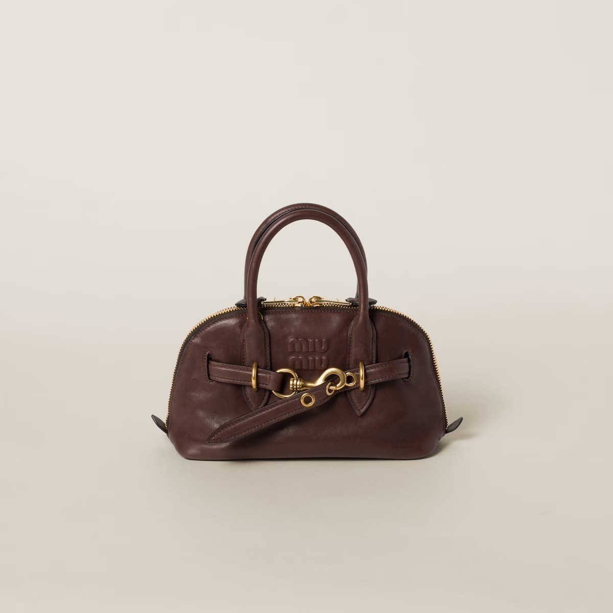 《送料無料》 MIU MIU Nappa leather satchel bag
