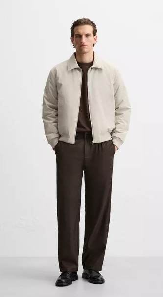 スペイン発送 ZARA キルティングボンバージャケット カジュアル