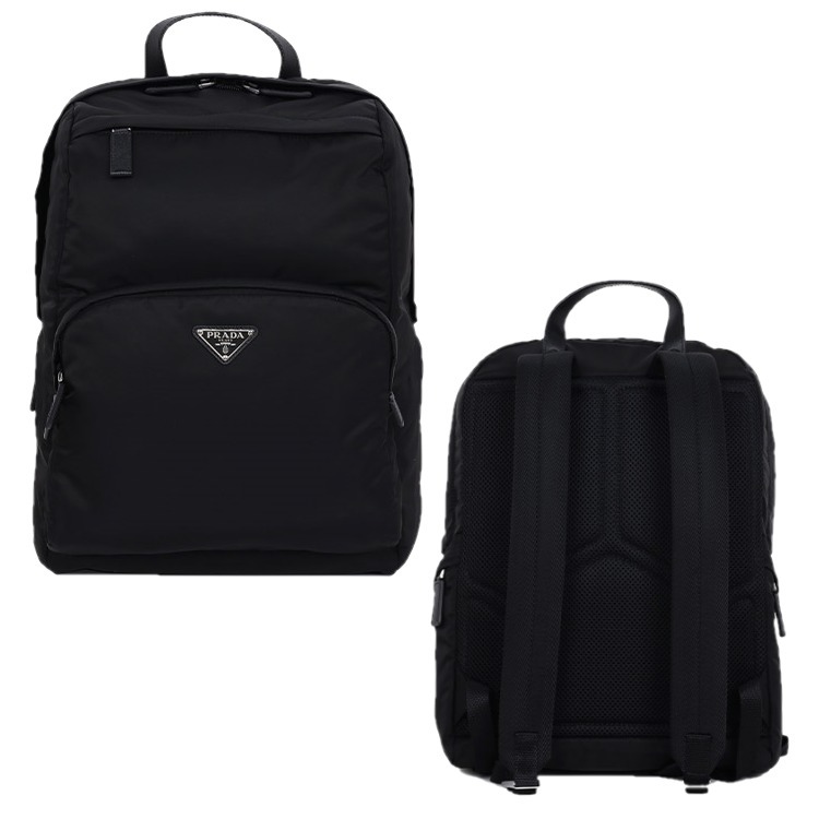PRADA☆24FW トライアングルロゴ バックパック BLACK