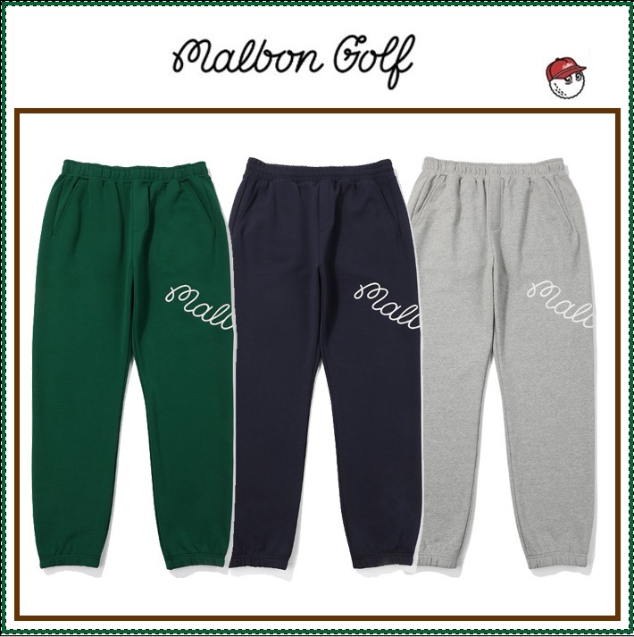 【MALBON】 Malbon Script Sweatpants ■MAN / 追跡付