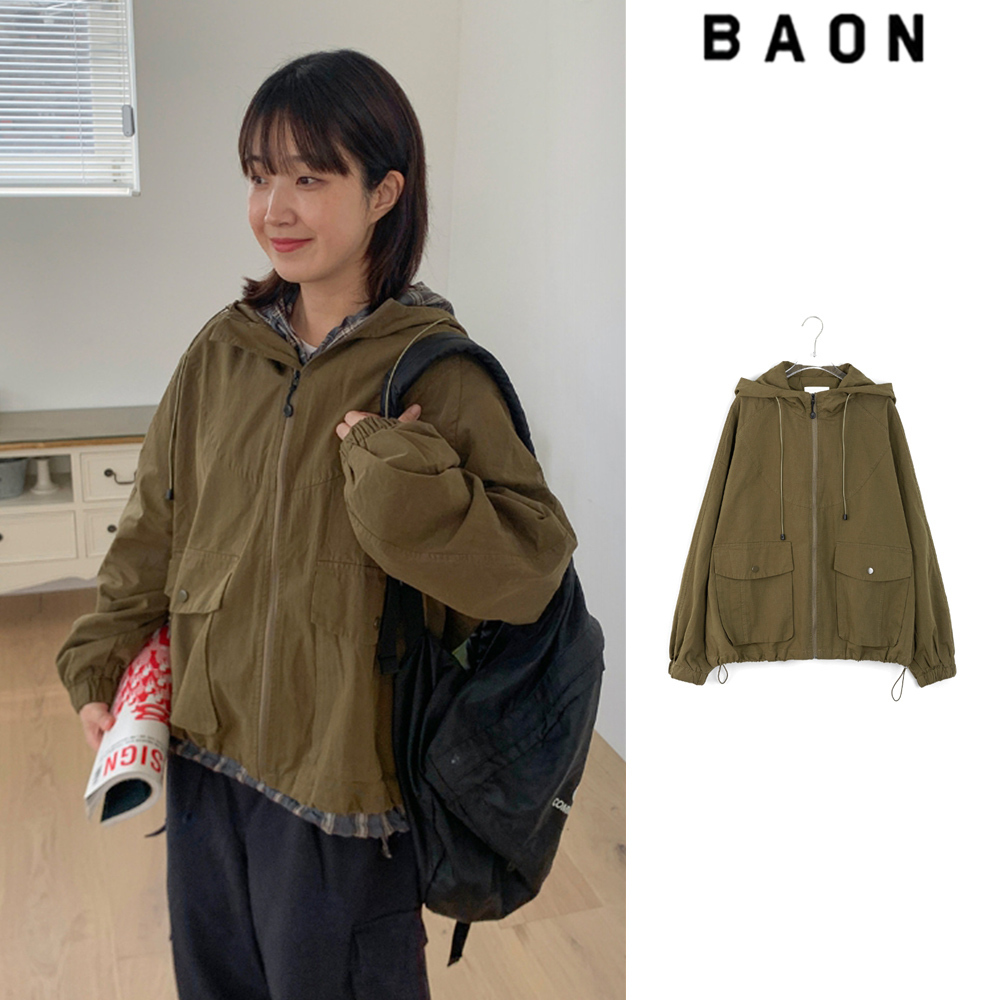 【BAON】Meludi Hood String Pocket Field Jacket