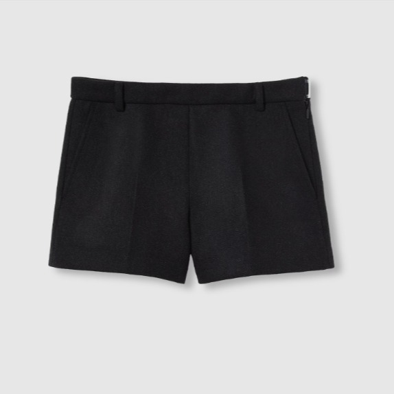 GUCCI《バタヴィアウール ショートパンツ》グレー DHL 直営店