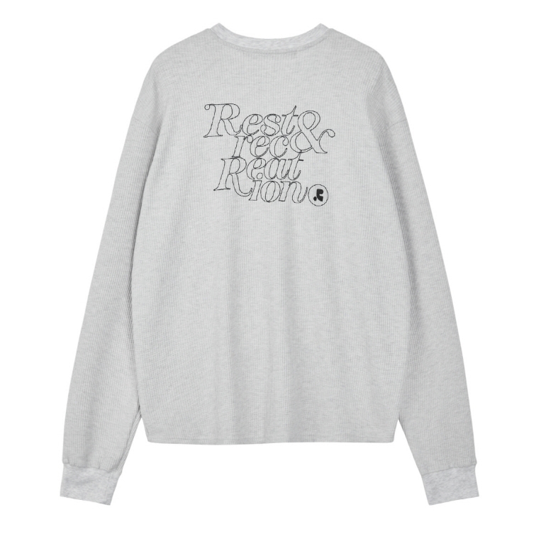 24AW【REST&RECREATION】OVERSIZED WAFFLE CREWNECK T-SHIRT