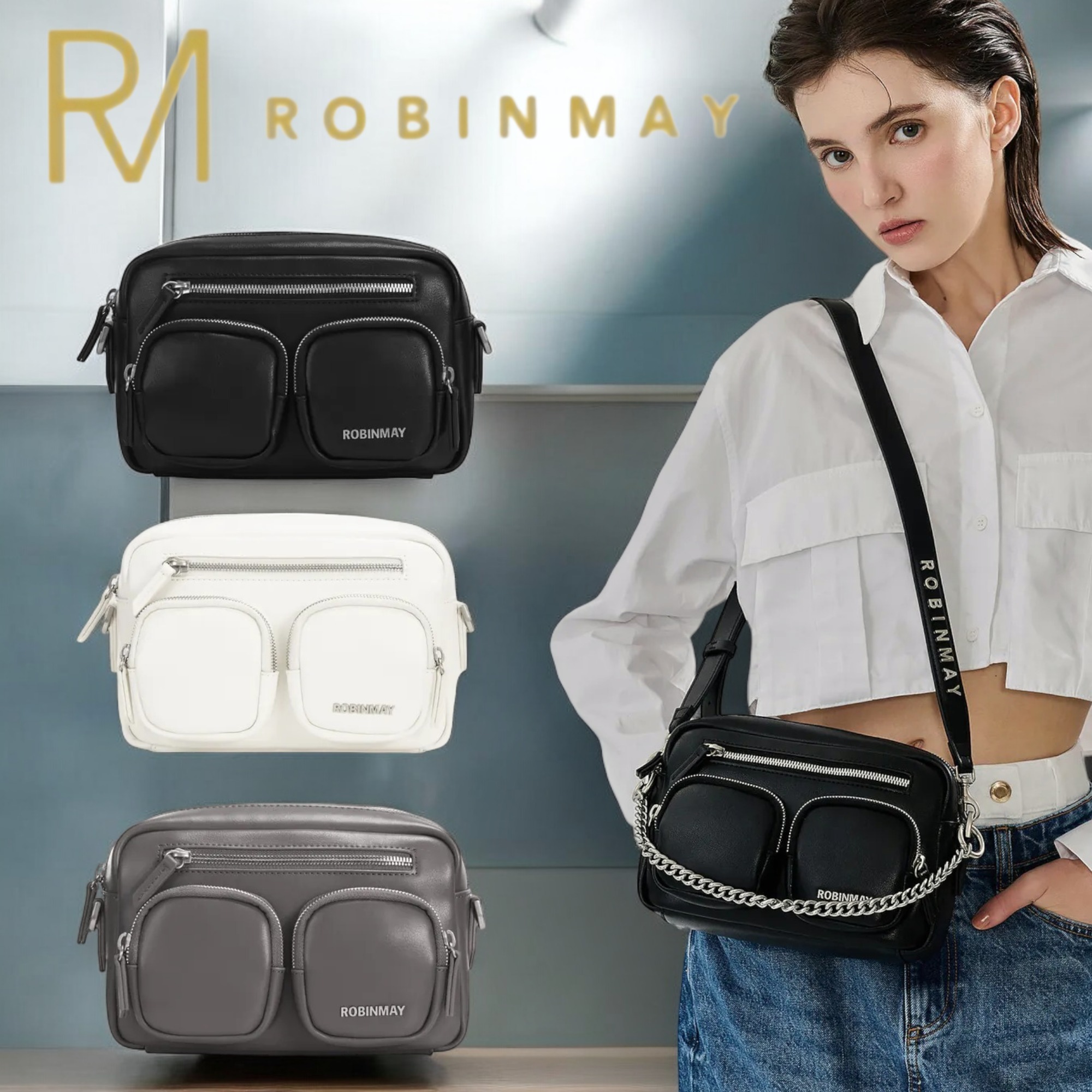 ROBINMAY◆2way ショルダーバッグ 酷米斜背包 C368◆送料込