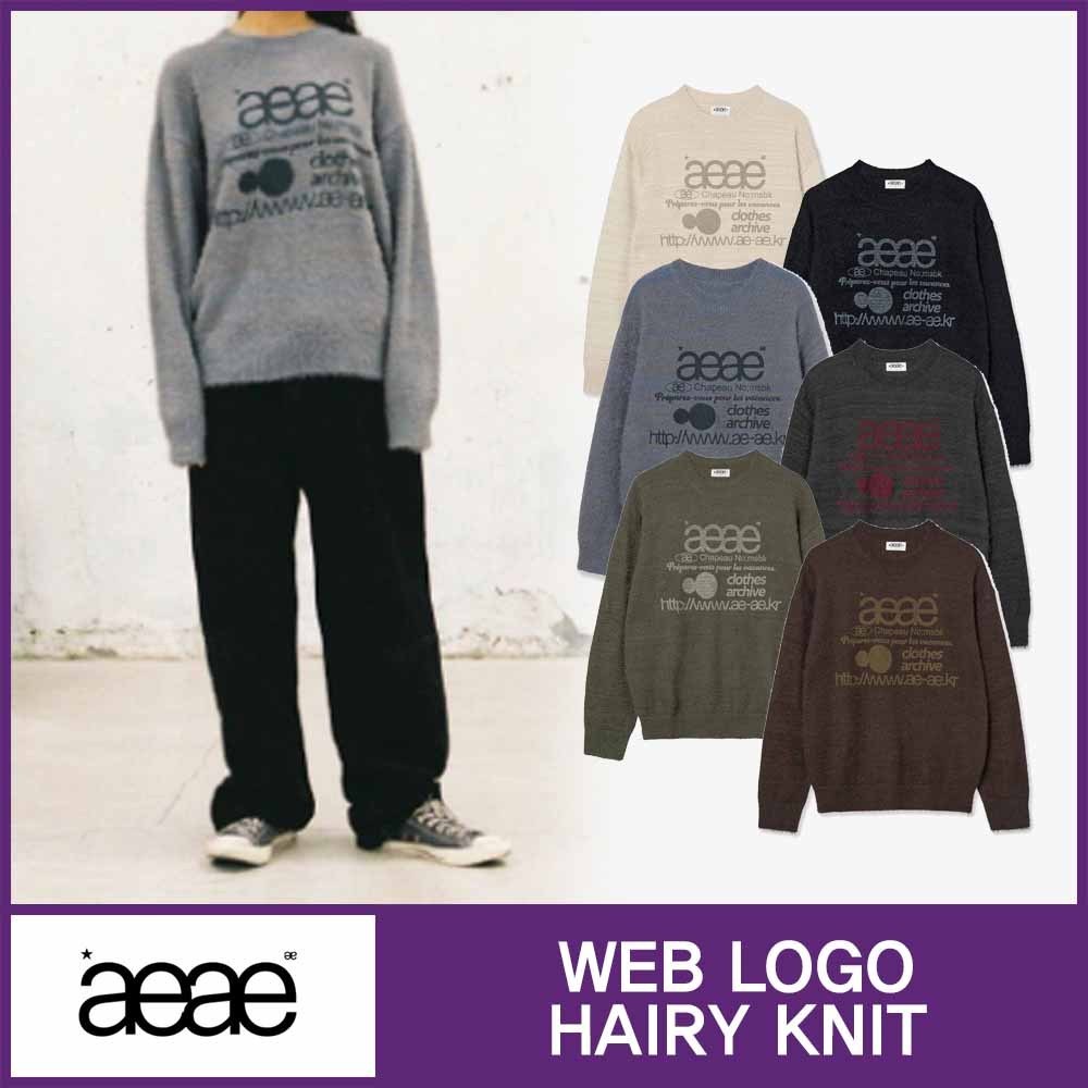 ★AEAE★WEB LOGO HAIRY KNIT★