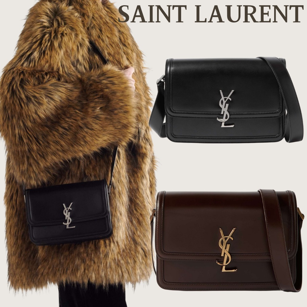 【SAINT LAURENT】Solferino レザー メッセンジャーバッグ ロゴ