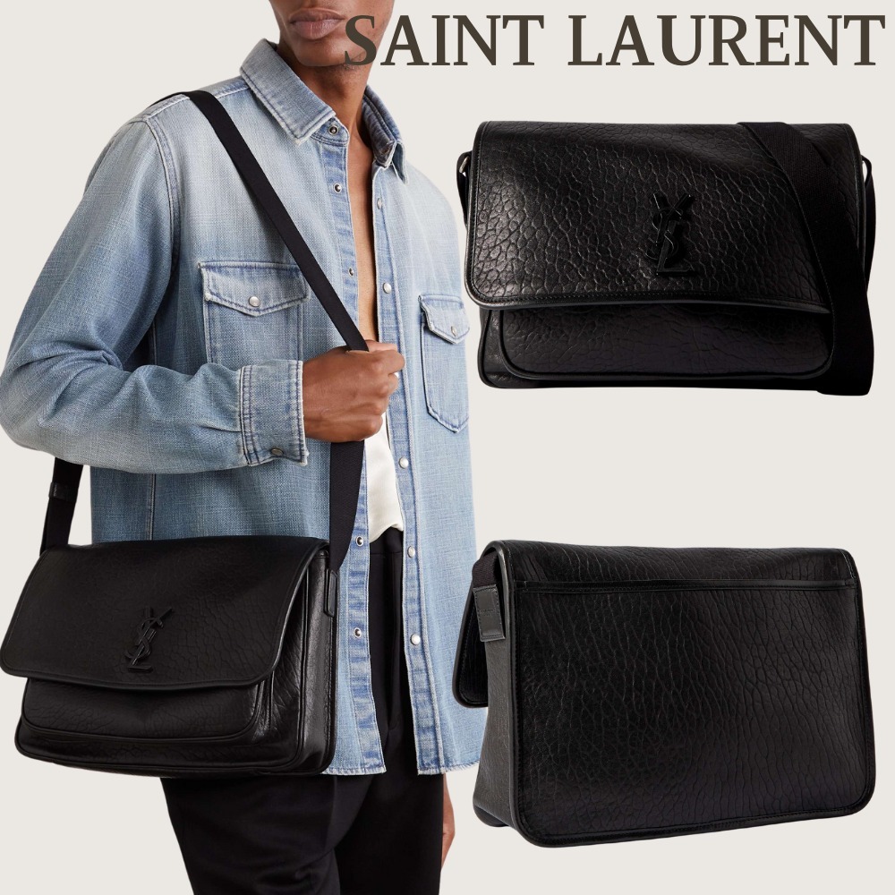 【SAINT LAURENT】Niki テクスチャードレザー メッセンジャー