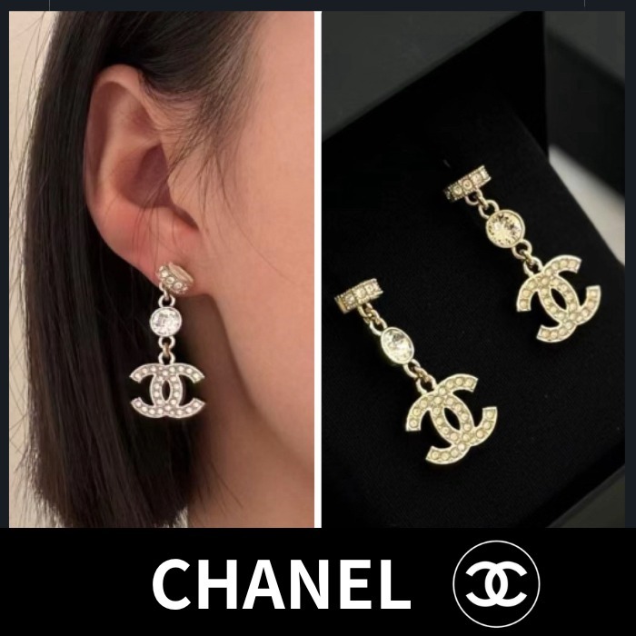 24K◆揺れるCCがエレガント◆CHANEL ピアス