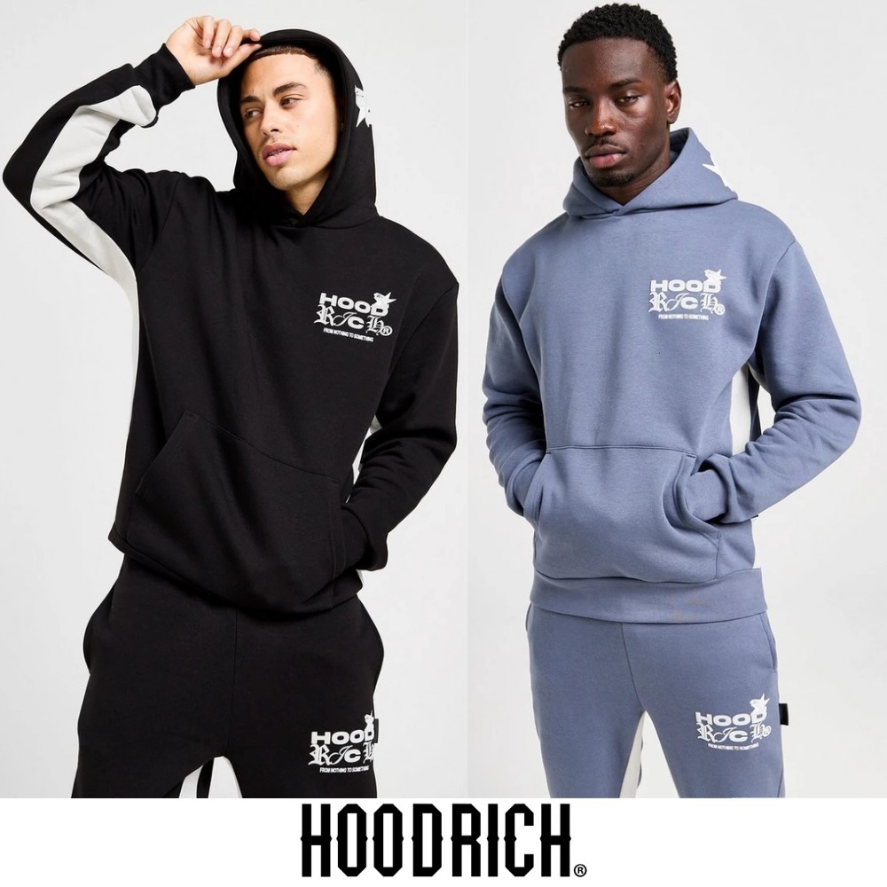 Hoodrich ロゴ フーディ ゆったり 星 バイカラー ストライプ