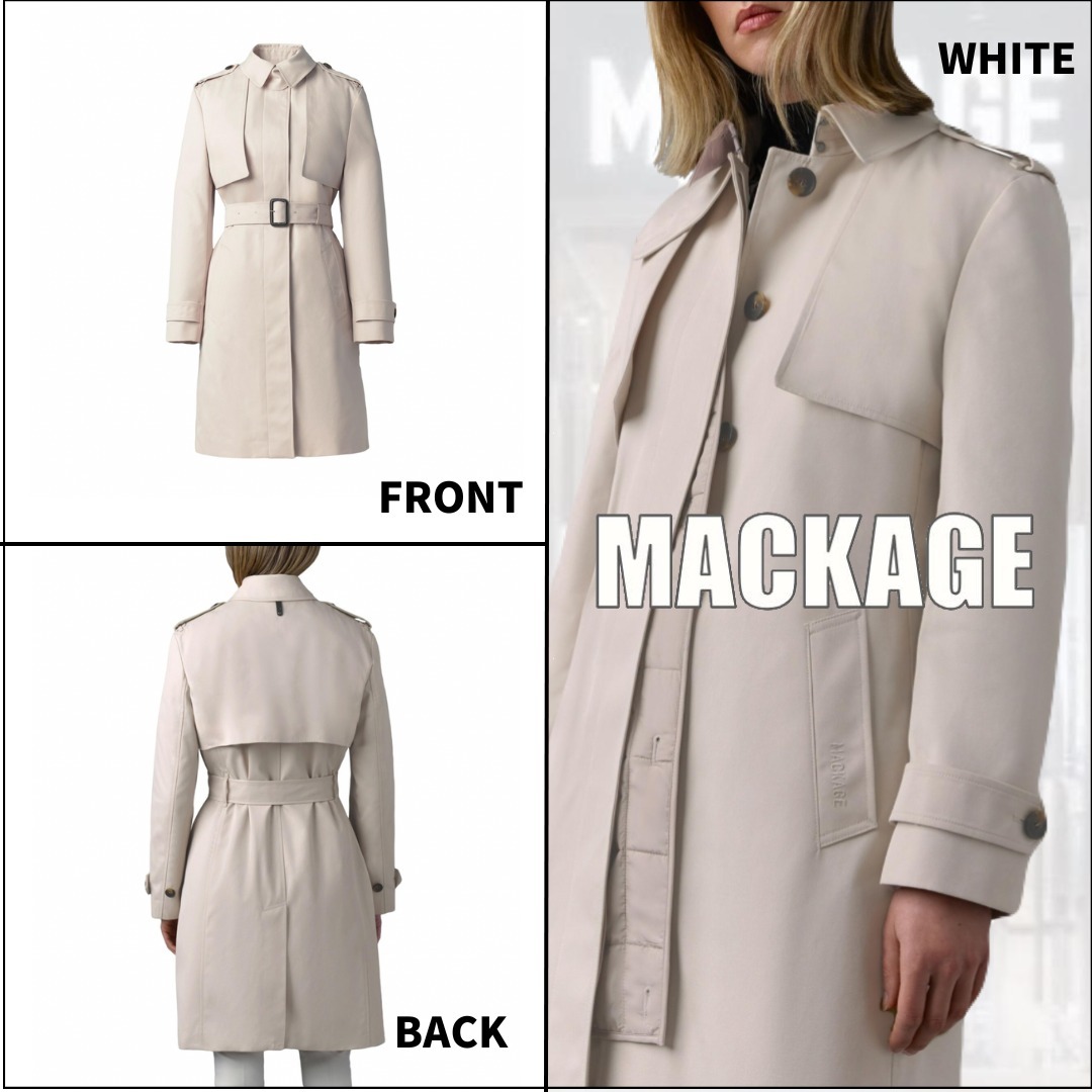 関税送料込【MACKAGE】マッカージュ トレンチコート ベージュ
