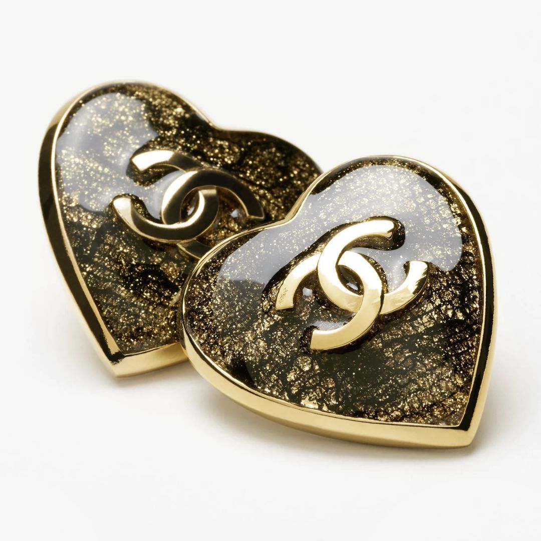 《24K》CHANEL 秋冬 新作 ピアス レース & レジン ハート