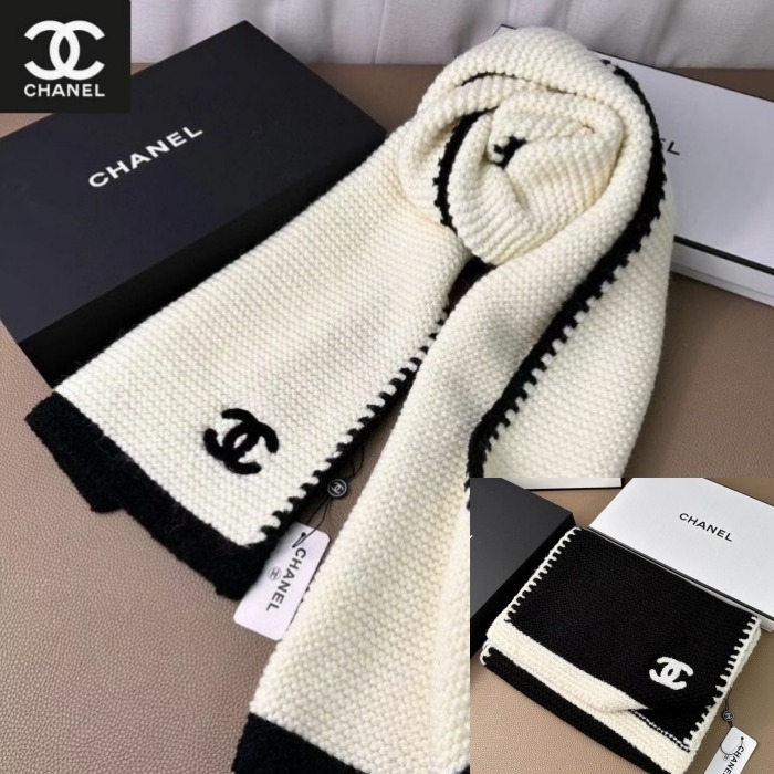 シャネル風モノトーン♡【CHANEL】マフラー