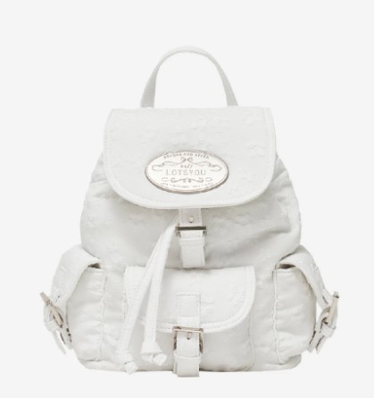 トートバッグ [Lots You] Nostalgia Chubby Backpack White
