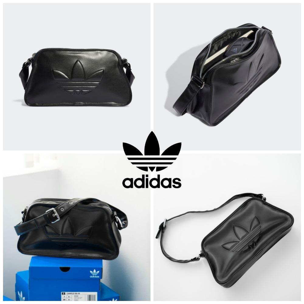 ショルダーバッグ・ポシェット Adidas Embossed Trefoil Shoulder Bag Black