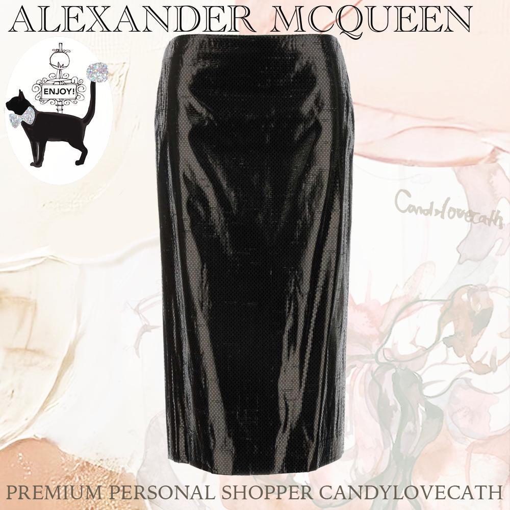 スカート ALEXANDER MCQUEEN Black Canvas Skirt