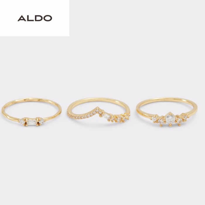 【追跡あり・関税負担なし】ALDO １４金ゴールドリングセット
