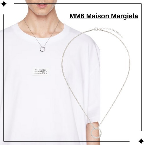 【MM6 Maison Margiela】 シルバー ロゴ ネックレス ペンダント