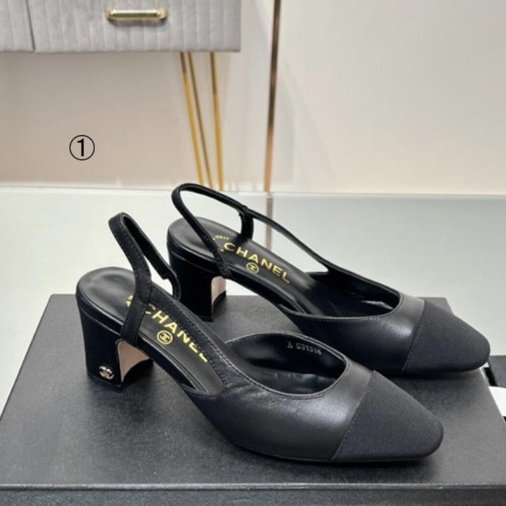 《安定で大人気☆2色展開☆》CHANEL スリングバック ヒール6.5cm