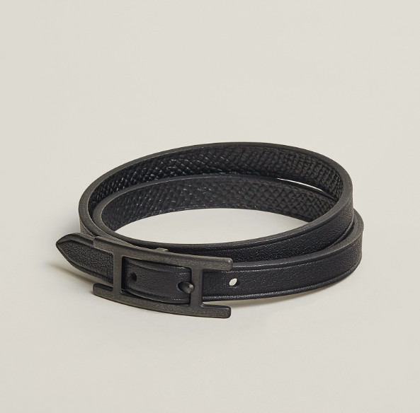 希少なブラック金具】HERMES☆Behapi Double Tourブレスレット