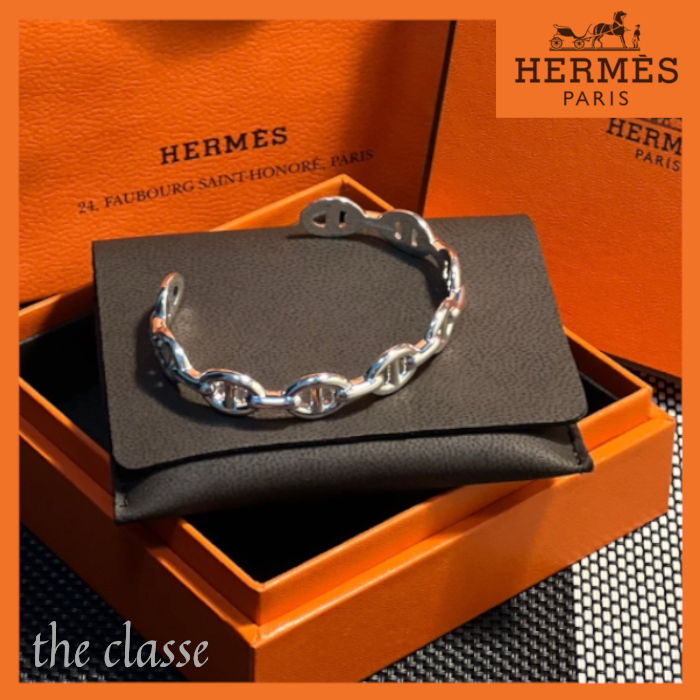 【入手困難】シルバーの輝き☆ HERMES Chaine d‘Andre バングル