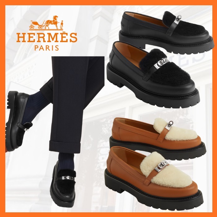 ふわふわがカワイイ【HERMES】 アイコンモカシンローファー
