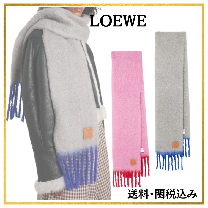 関税込【LOEWE】モヘア混 スカーフ マフラー