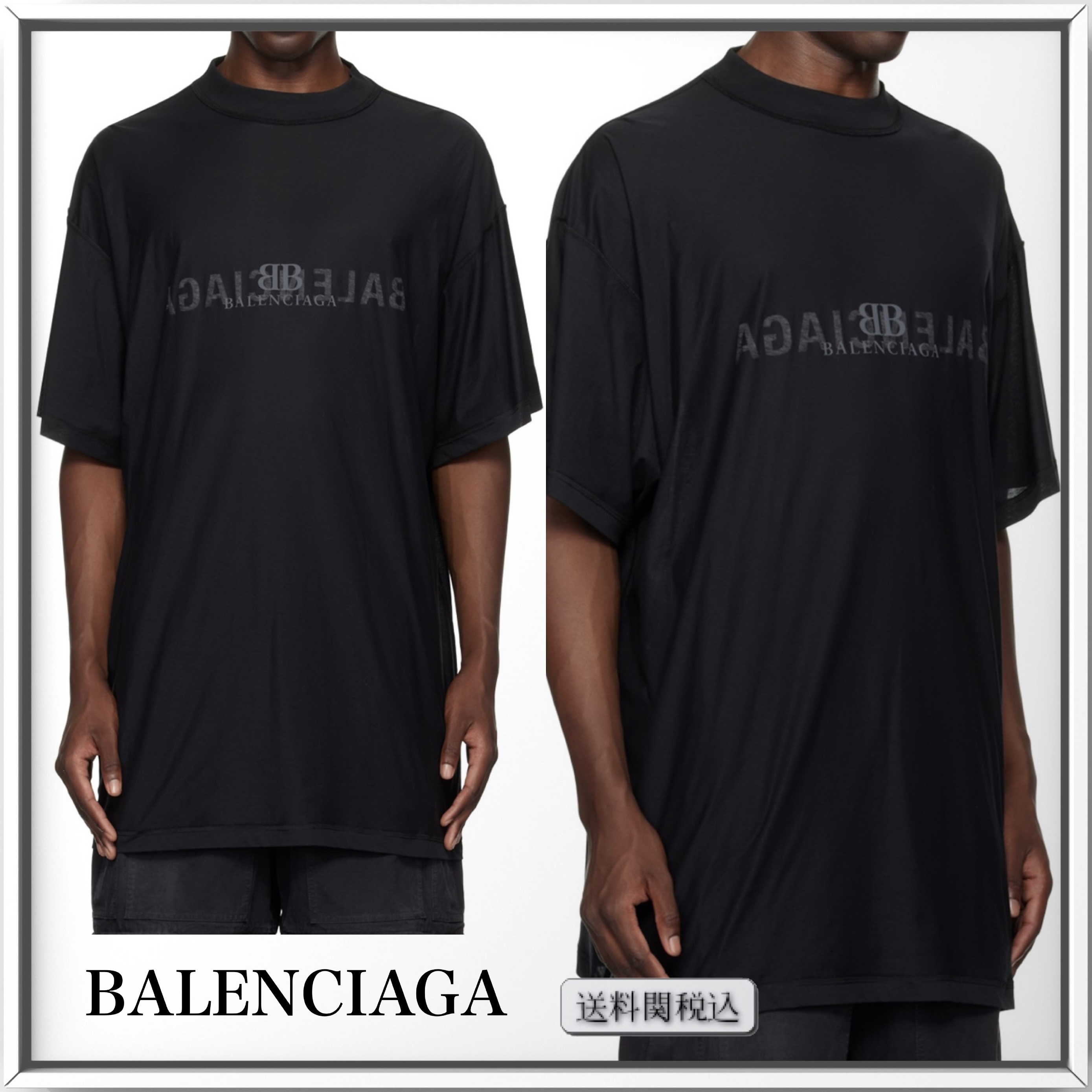 BALENCIAGA ロゴ Inside Out コットン Tシャツ 人気