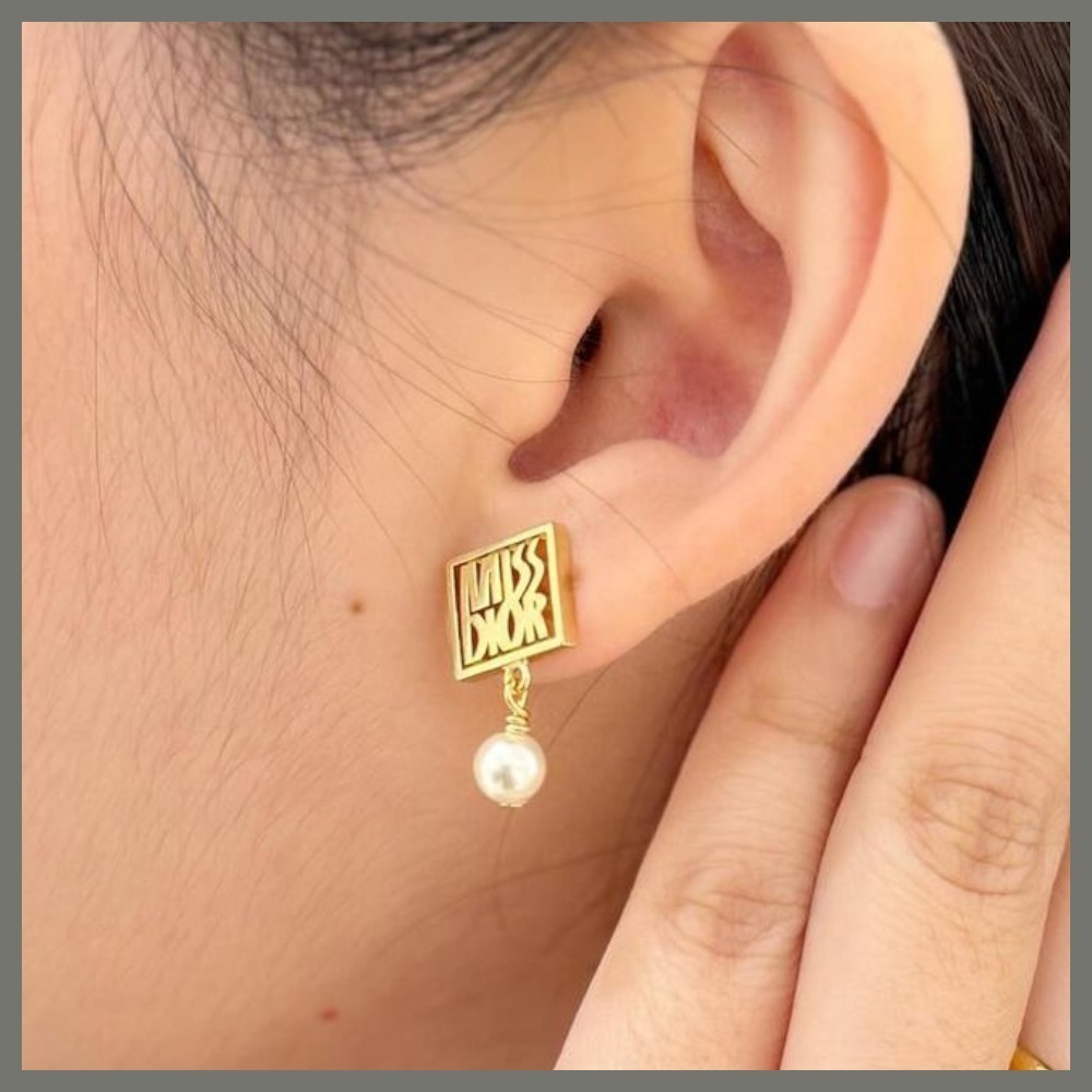 DIOR Miss Dior ピアス メタル & レジンパール