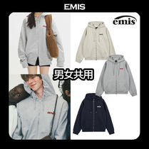EMIS★[24FW新作] (UNISEX)APPLIQUE HOOD ZIP-UP 男女共用