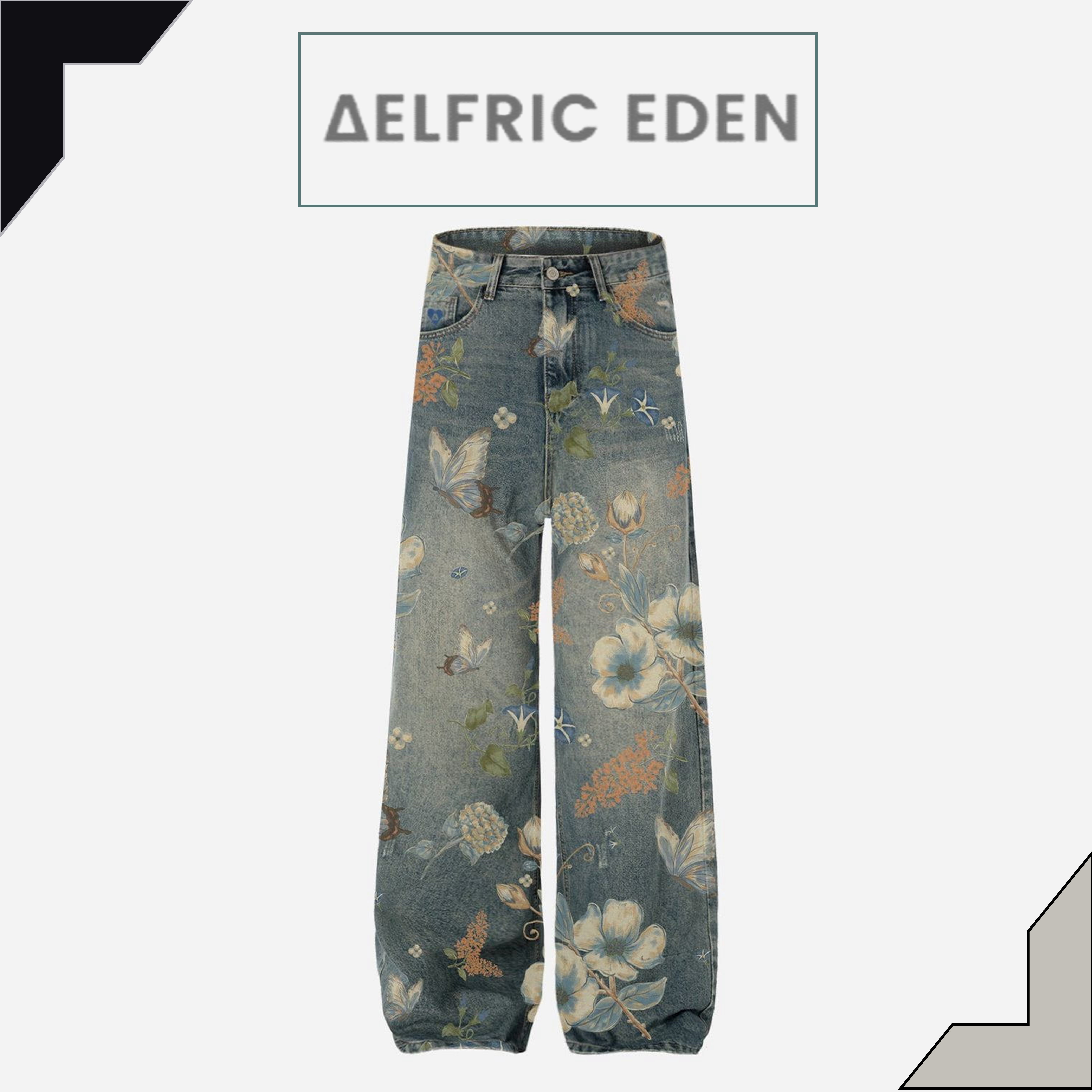 【Aelfric Eden】プラントフラワープリントジーンズ☆送料関税込