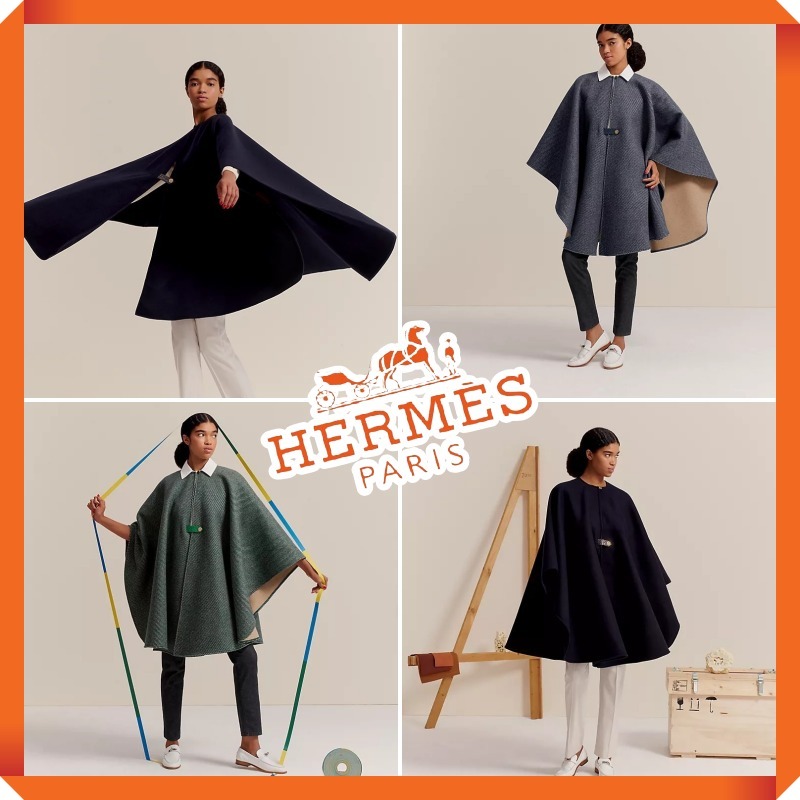 新作★大人気♪HERMES☆ポンチョ マントコート ワンサイズ