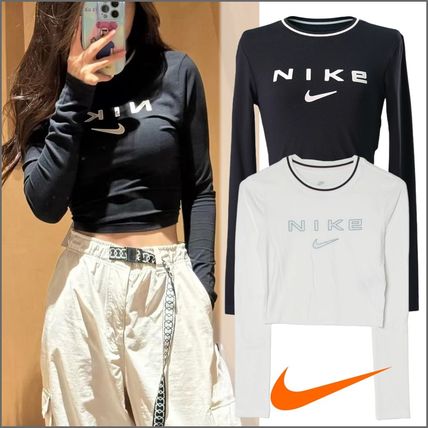 NIKE tシャツ NIKE/ナイキ W NSW RIB LS MD CRP TOP/リブ ロング
