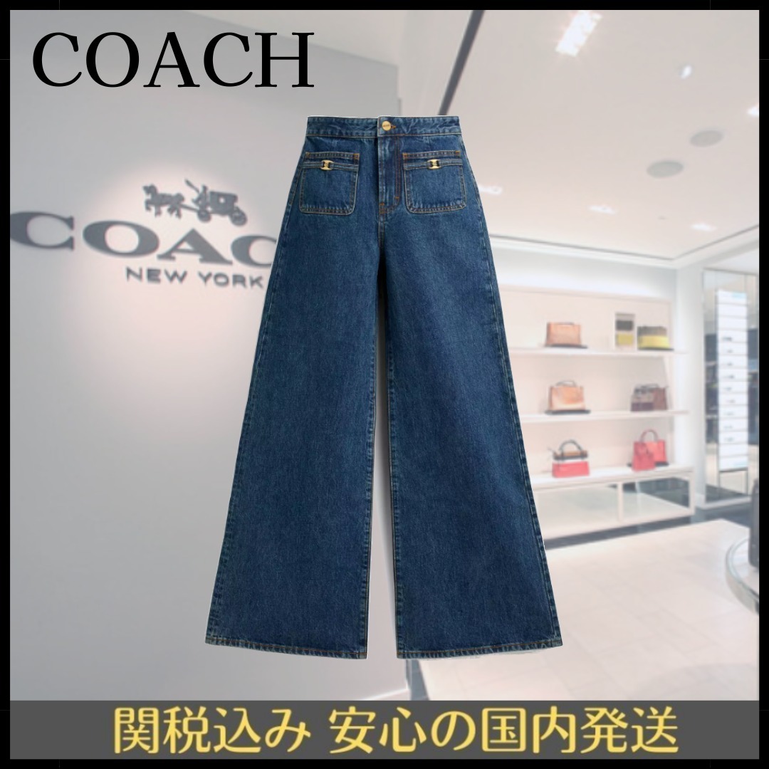 NEW【COACH】 ヘリテージ シグネチャー ルーム デニム パンツ
