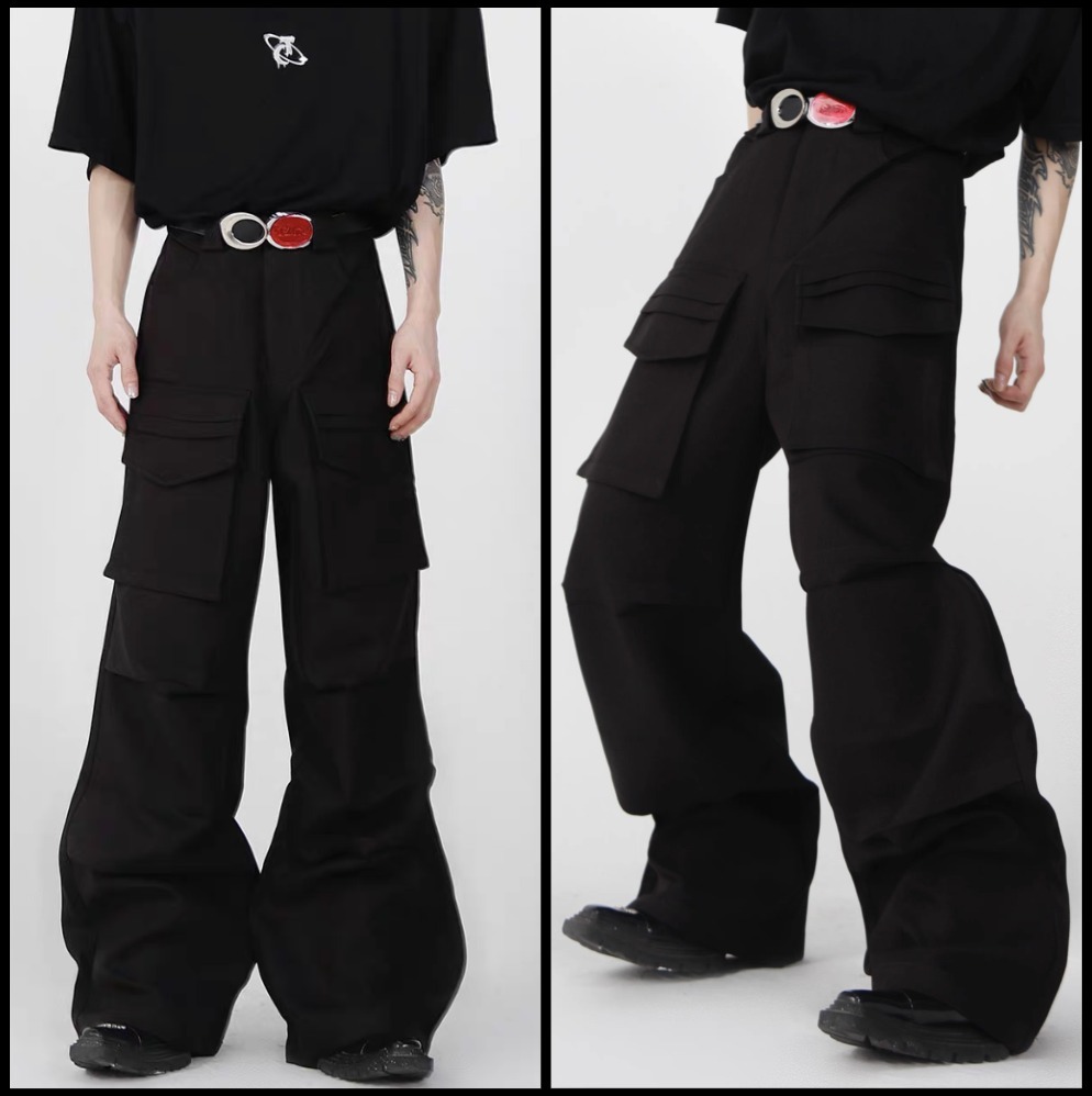 Argue Culture ワイドパンツ ジップ スラックス ポケット